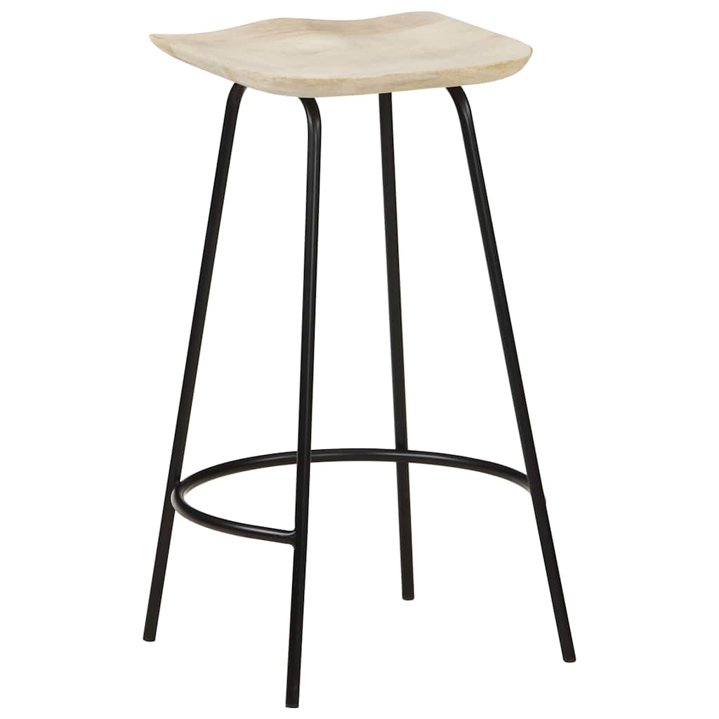 Tabourets de bar lot de 2 bois de manguier massif - XIOS