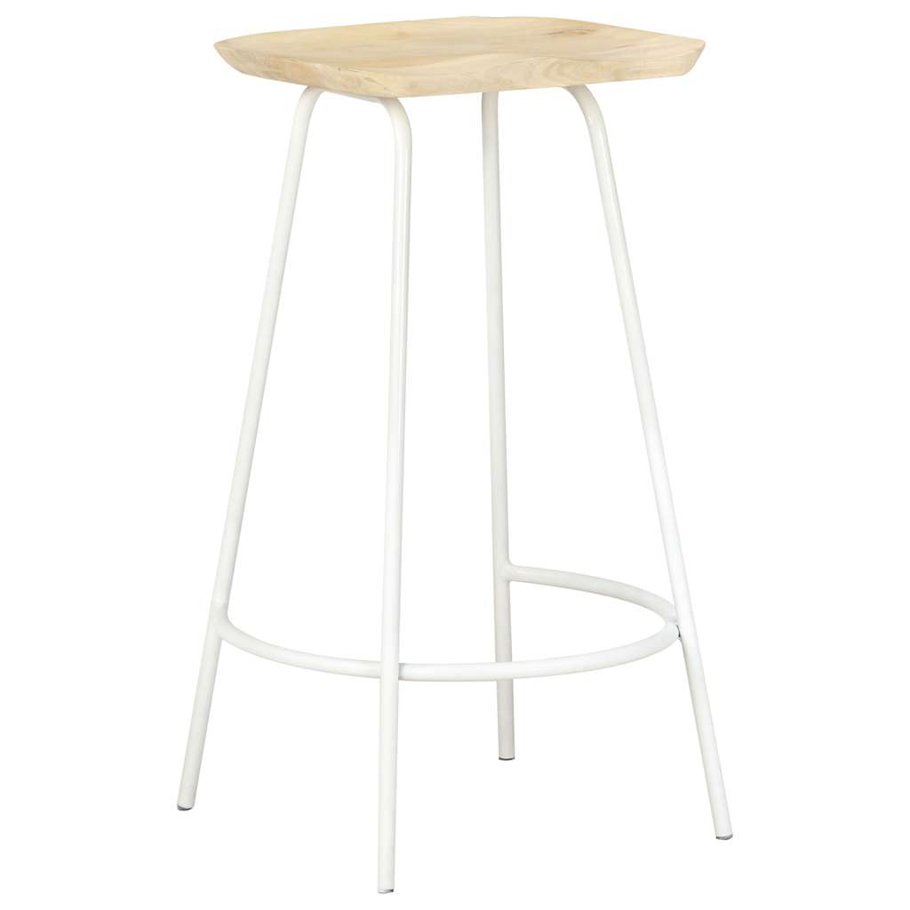 Tabourets de bar lot de 2 bois de manguier massif - XIOS