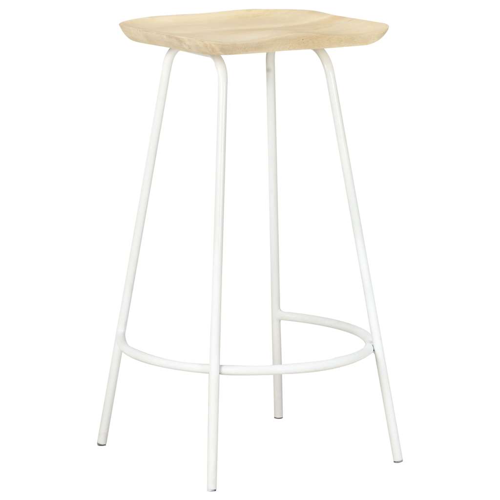 Tabourets de bar lot de 4 bois de manguier massif - XIOS