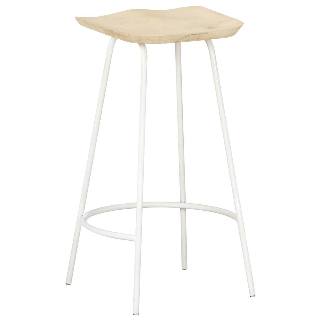 Tabourets de bar lot de 4 bois de manguier massif - XIOS
