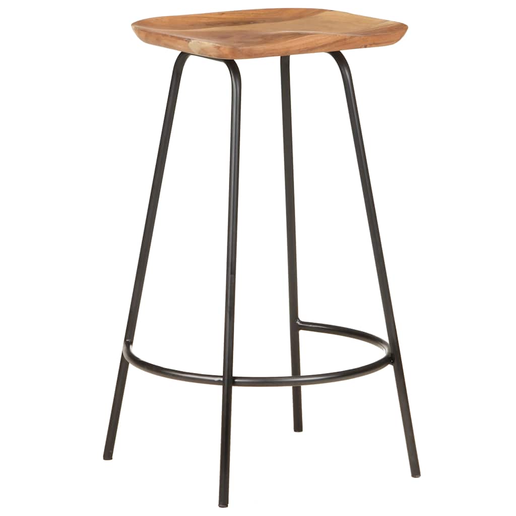Tabourets de bar lot de 2 bois d'acacia solide - XIOS