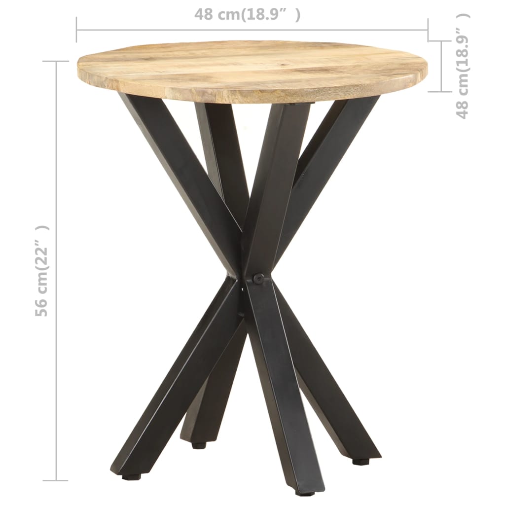 Table d'appoint 48x48x56 cm Bois de manguier massif - XIOS