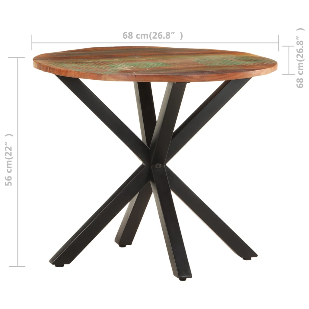 Table d'appoint 68x68x56 cm Bois de récupération massif - XIOS