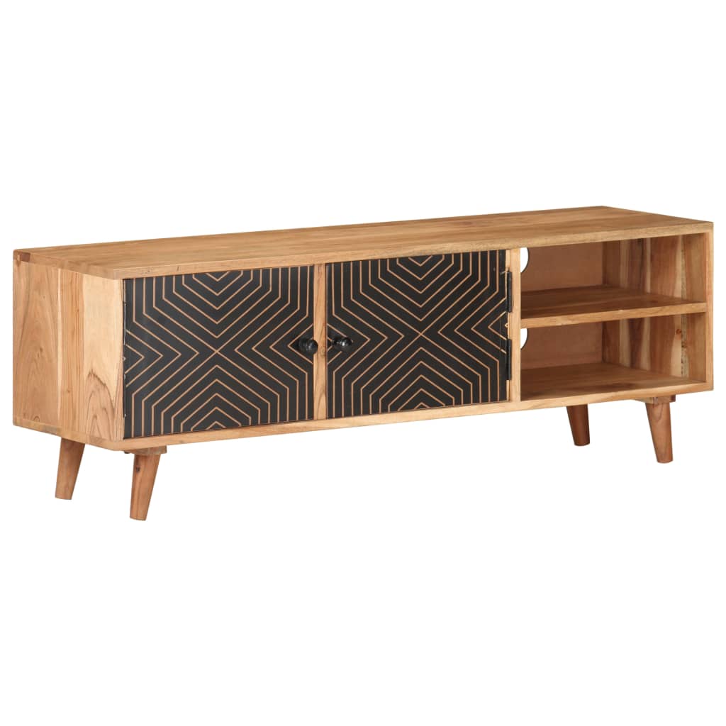Meuble TV 115x30x39 cm Bois d'acacia massif Meubles TV vidaXL   