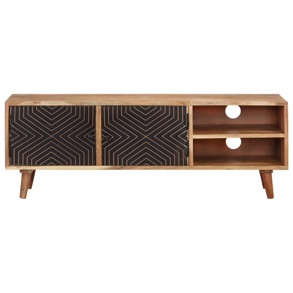 Meuble TV 115x30x39 cm Bois d'acacia massif Meubles TV vidaXL   
