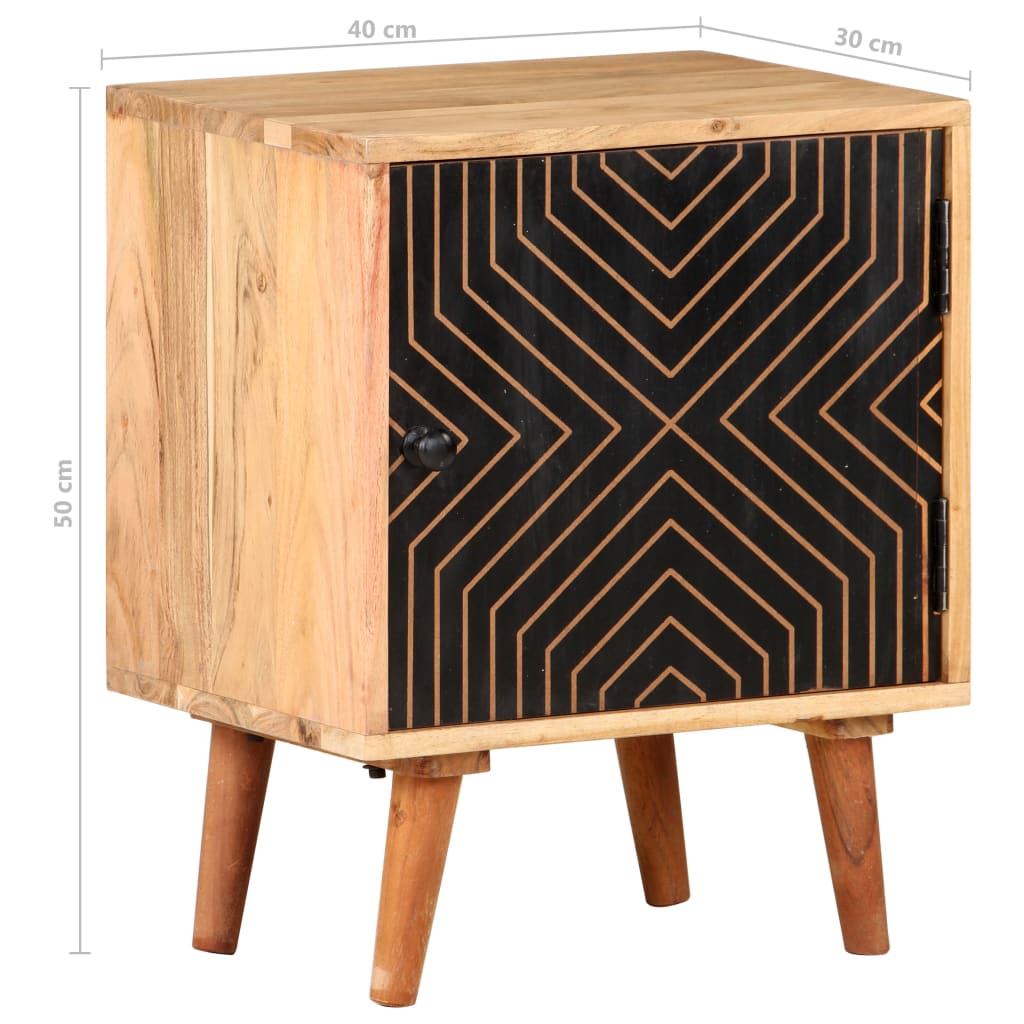 Table de chevet 40x30x50 cm Bois d'acacia massif - XIOS