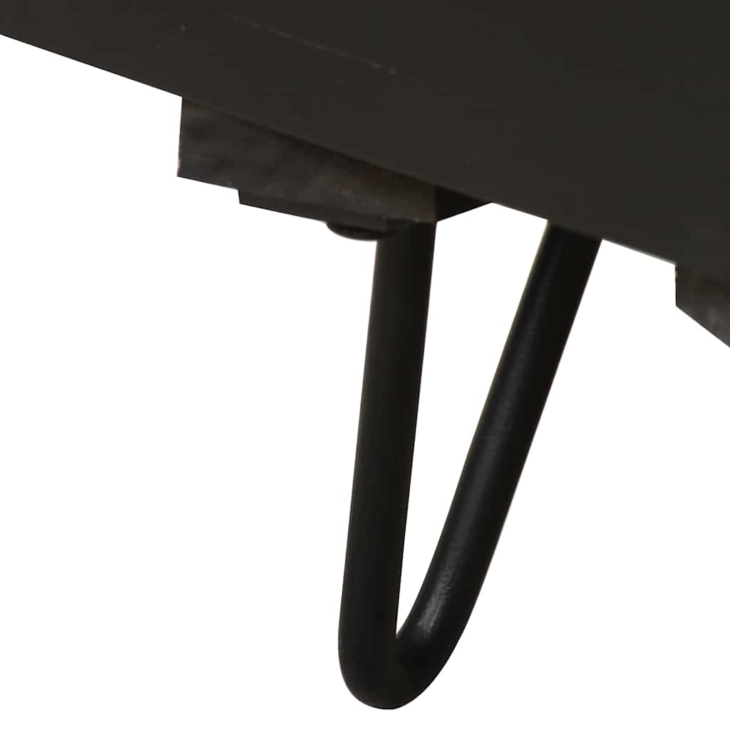 Table de chevet avec front en laiton 40x30x50cm Manguier massif - XIOS