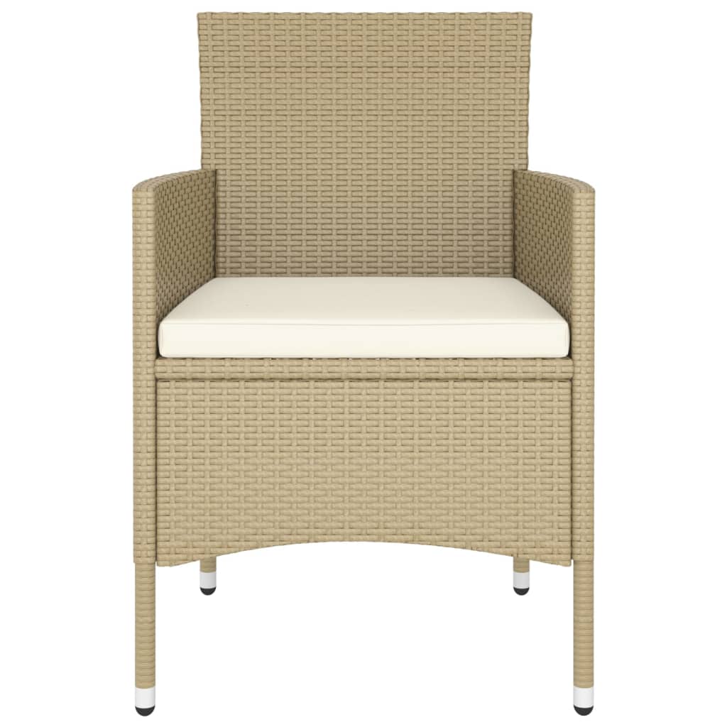 Ensemble à manger de jardin 5 pcs Résine tressée Beige