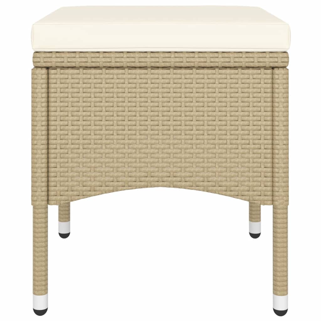 Ensemble à manger de jardin 5 pcs Résine tressée Beige