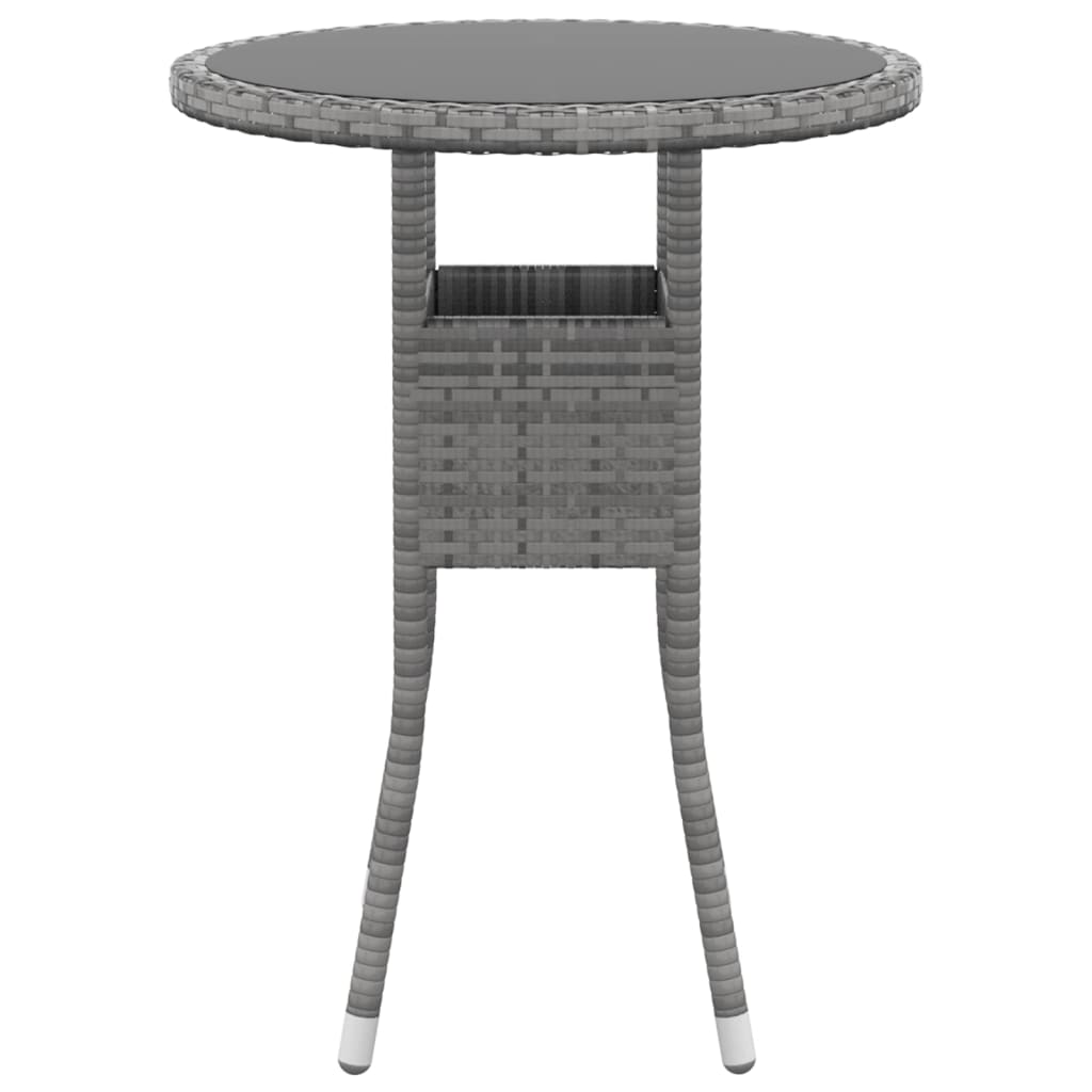 Ensemble à manger de jardin 3 pcs Résine tressée Gris