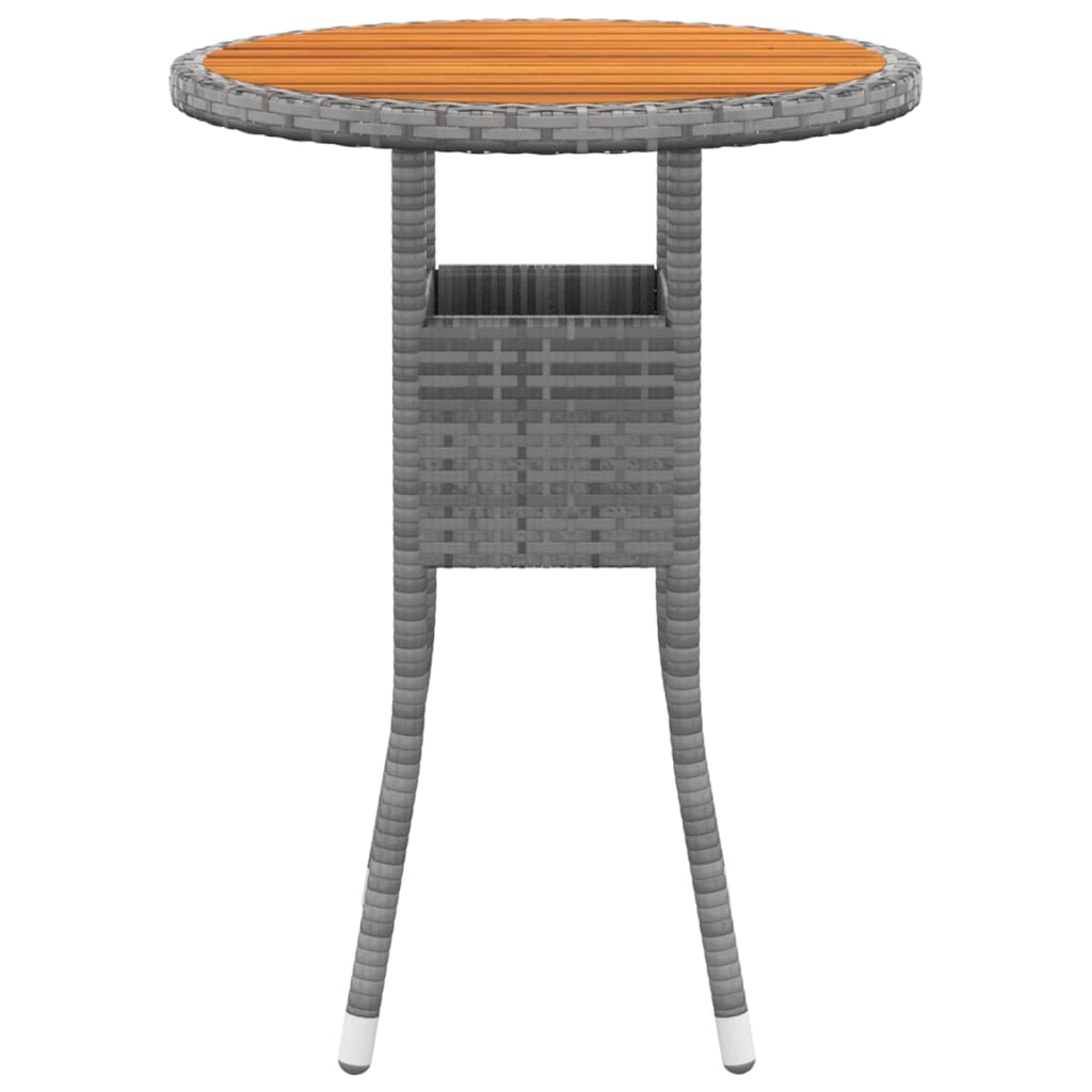 Ensemble à manger de jardin 3 pcs Résine tressée Gris