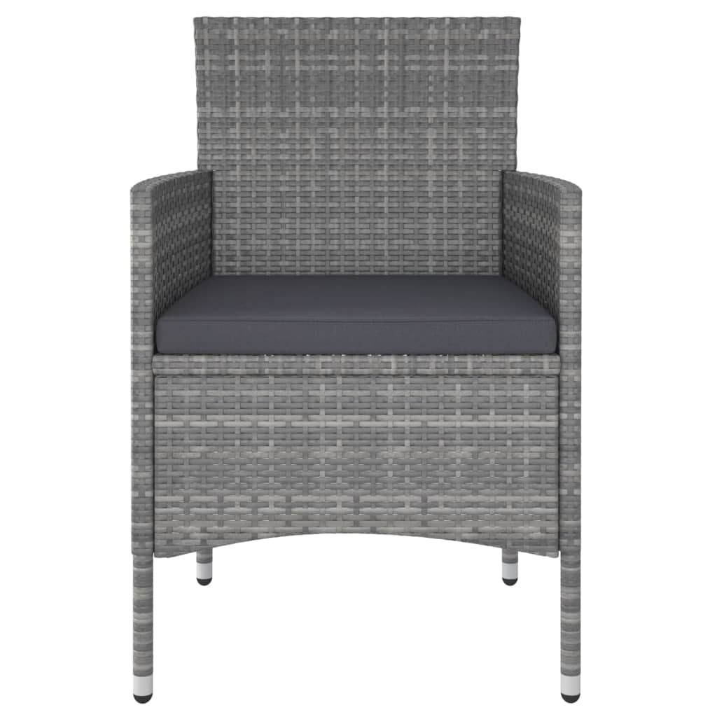 Salon de jardin 5 pcs Résine tressée Gris