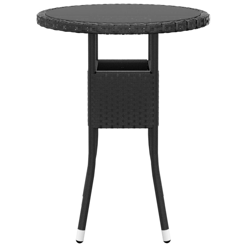 Salon de jardin 5 pcs Résine tressée Noir
