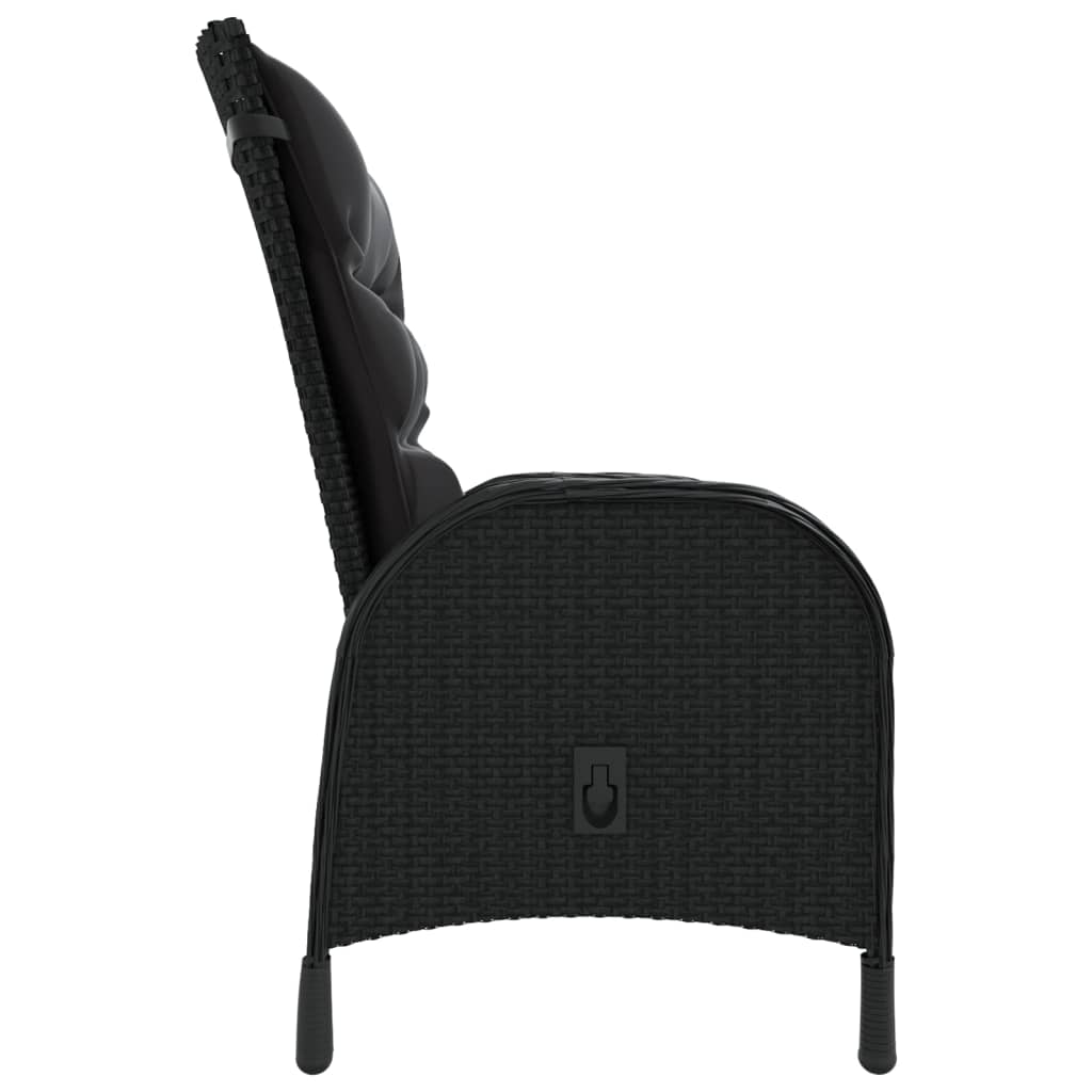 Ensemble de bistro de jardin 3 pcs Résine tressée Noir