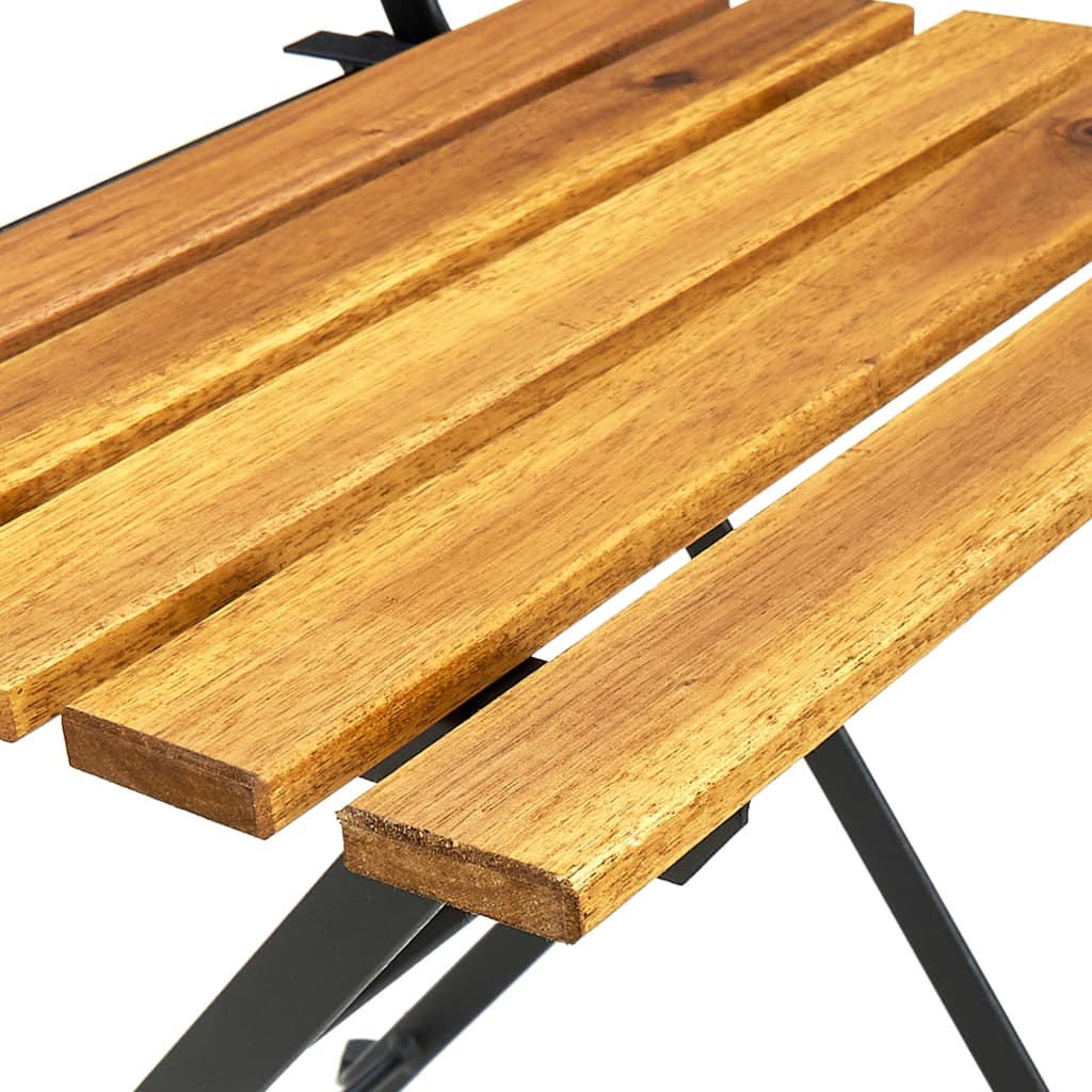 Ensemble à manger d'extérieur pliable 7pcs Bois d'acacia solide
