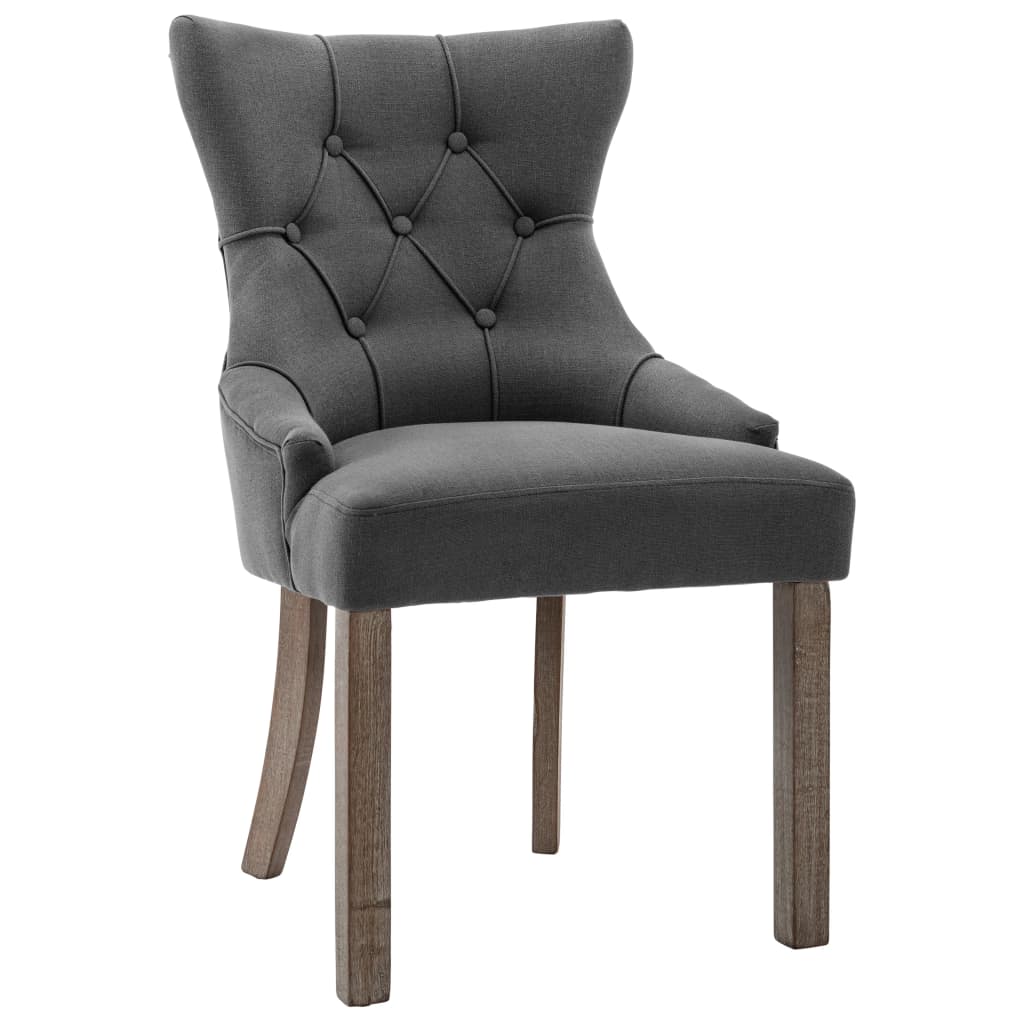 Chaises à manger lot de 6 gris tissu - XIOS