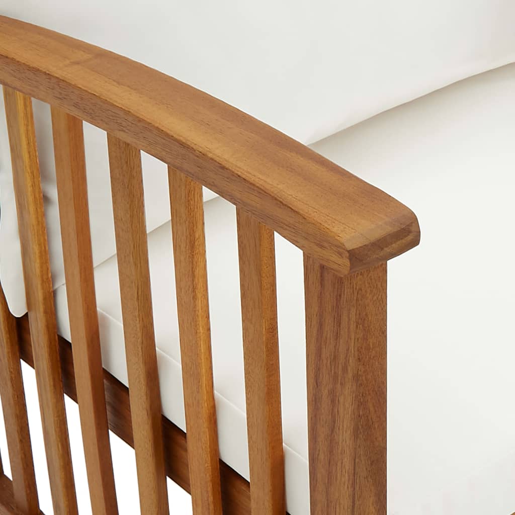 Salon de jardin 4 pcs avec coussins Bois d'acacia solide