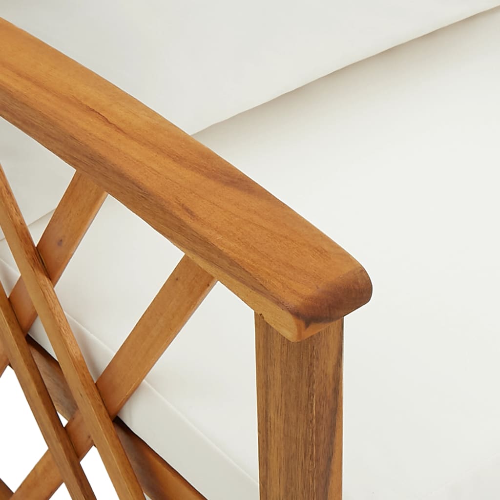 Salon de jardin 4 pcs avec coussins Bois d'acacia solide