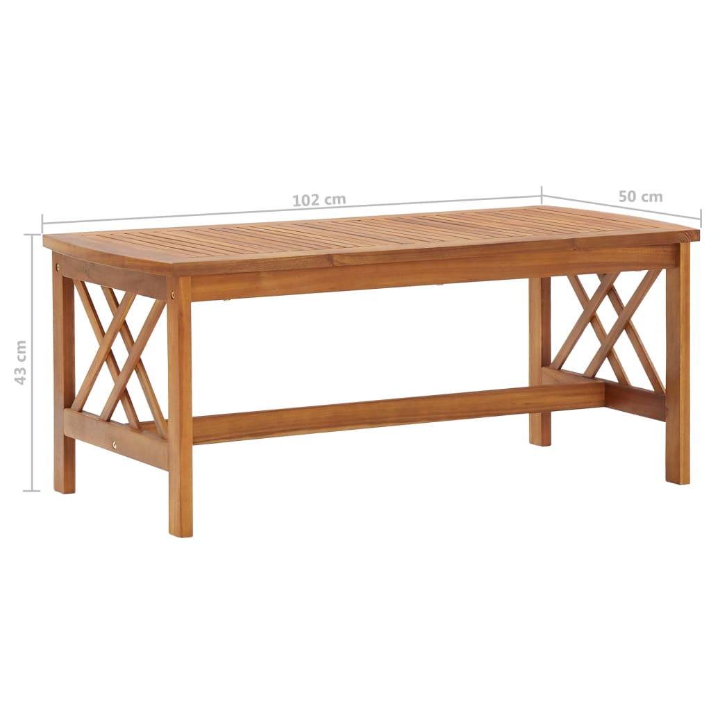 Salon de jardin 3 pcs avec coussins Bois d'acacia massif