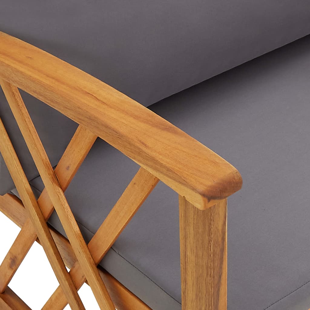 Salon de jardin 5 pcs avec coussins Bois d'acacia solide