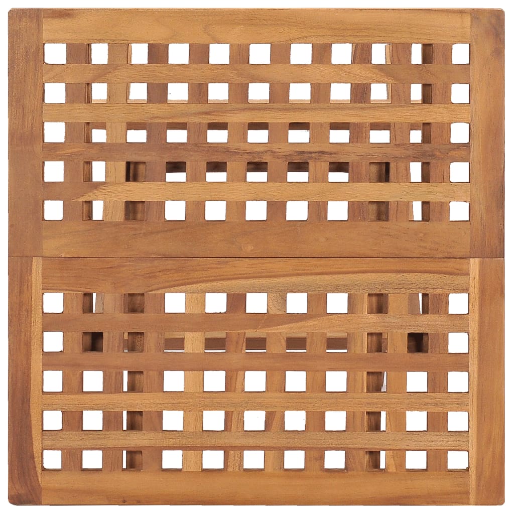 Ensemble à manger d'extérieur pliable 3 pcs bois de teck massif