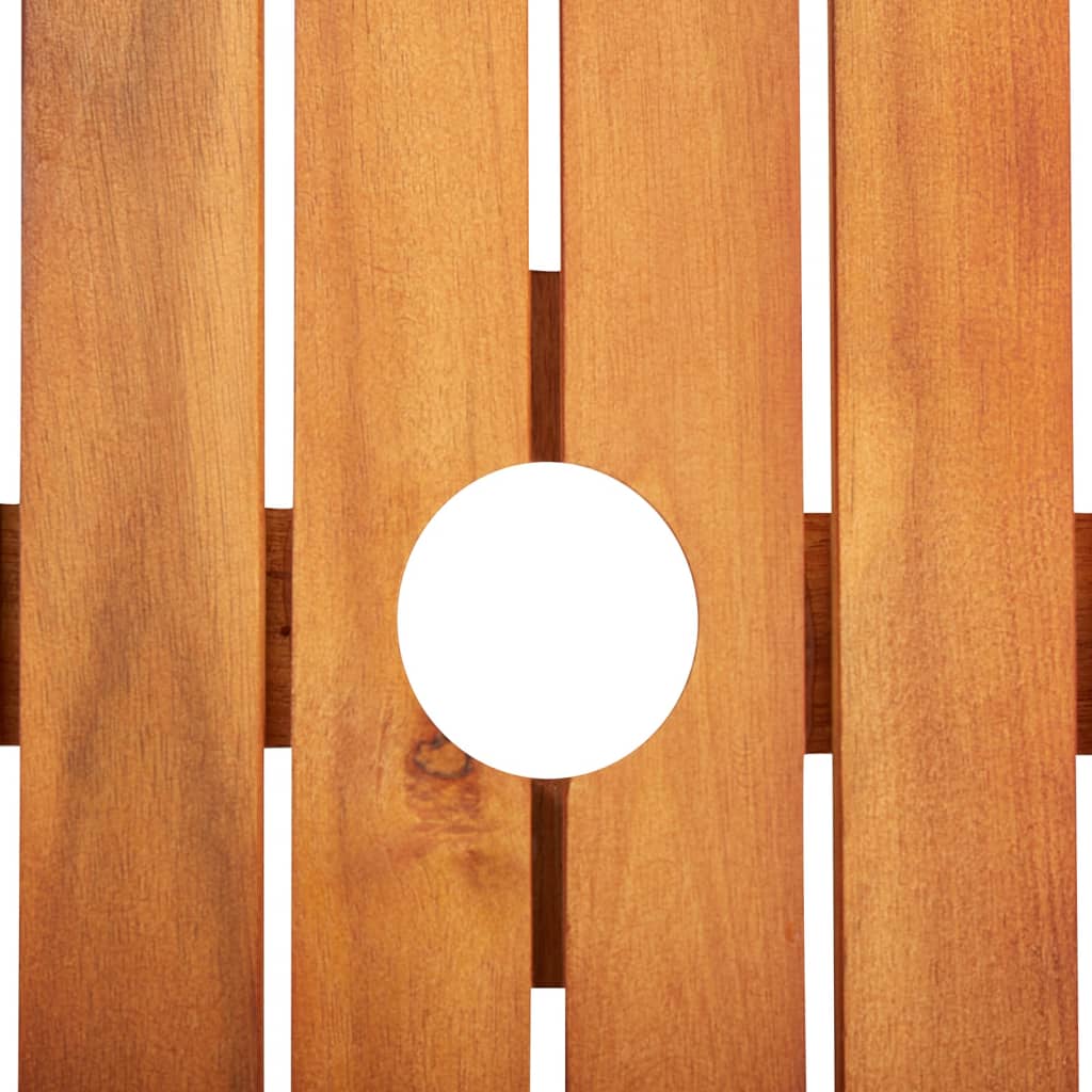 Ensemble à manger de jardin 3 pcs et coussins Acacia solide