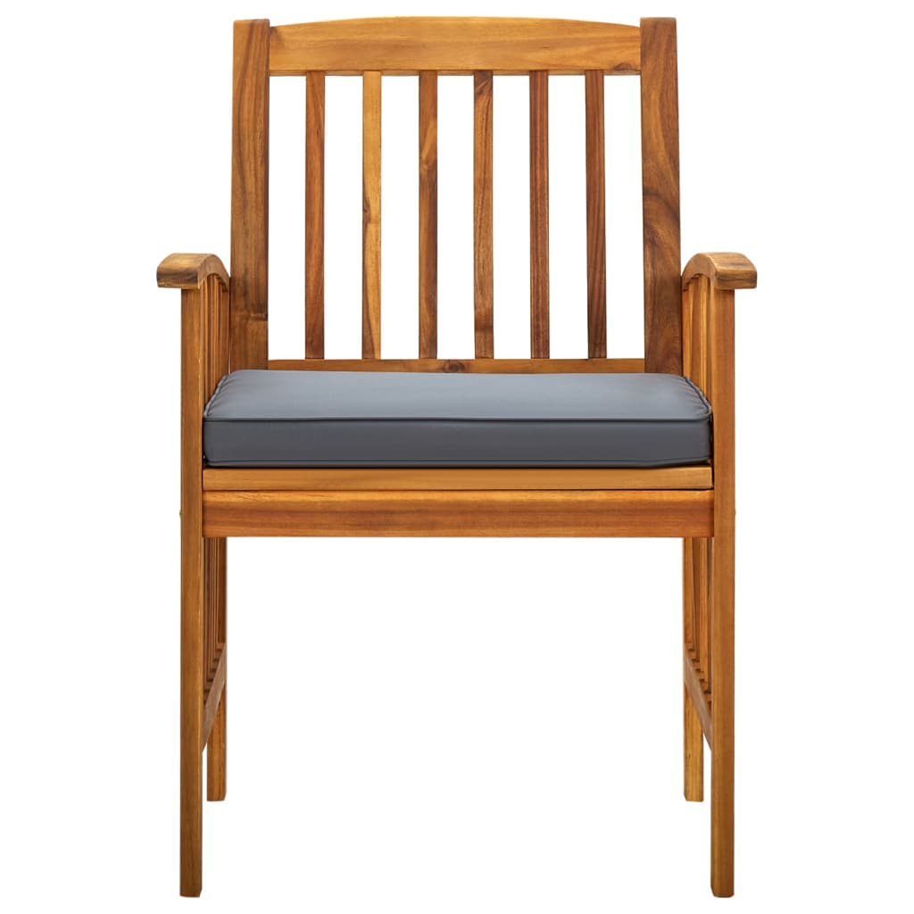 Ensemble à manger de jardin 5 pcs avec coussins Acacia solide