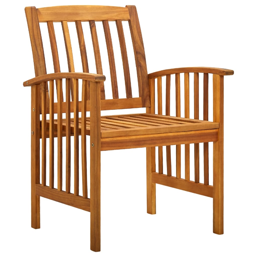 Ensemble à manger de jardin 5 pcs avec coussins Acacia solide