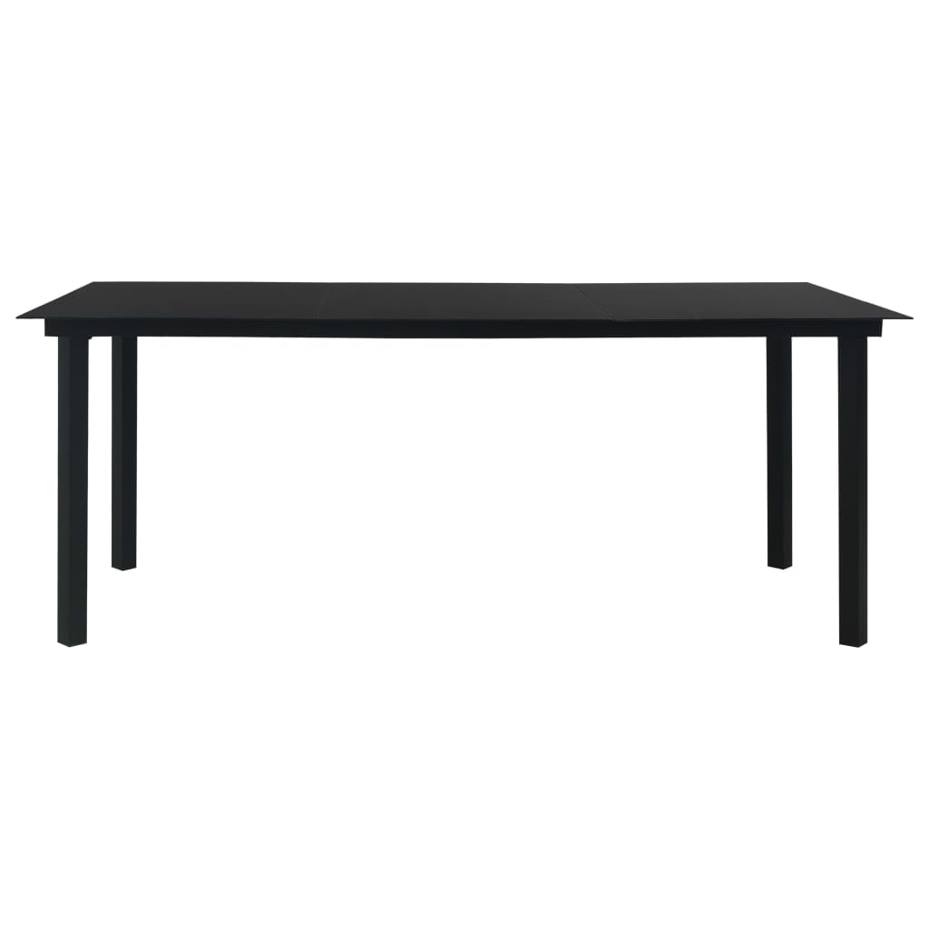 Ensemble à manger d'extérieur 7 pcs Rotin PVC Noir