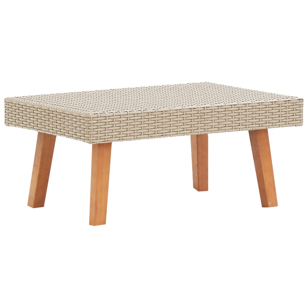 Salon de jardin 4 pcs avec coussins Résine tressée Beige