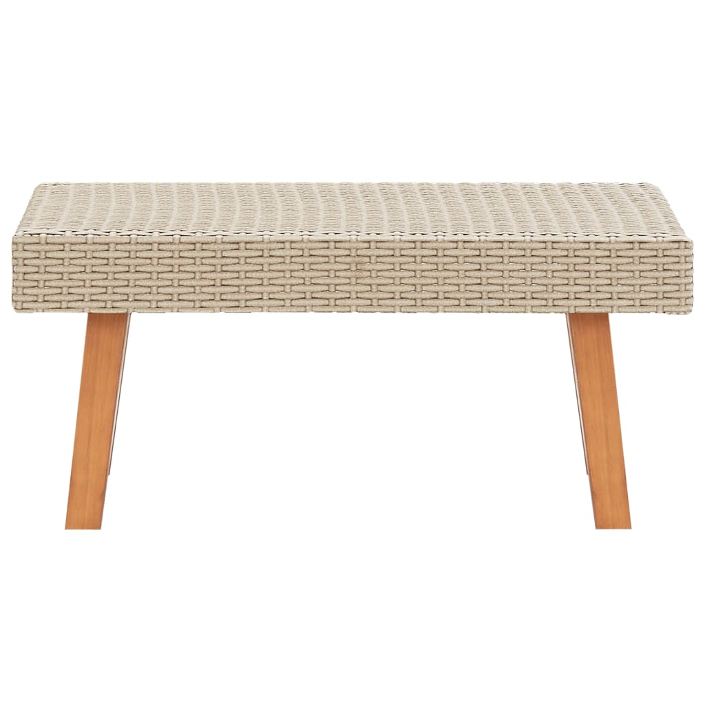 Salon de jardin 4 pcs avec coussins Résine tressée Beige