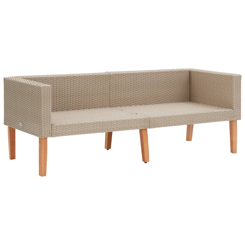 Salon de jardin 2 pcs avec coussins Résine tressée Beige - XIOS