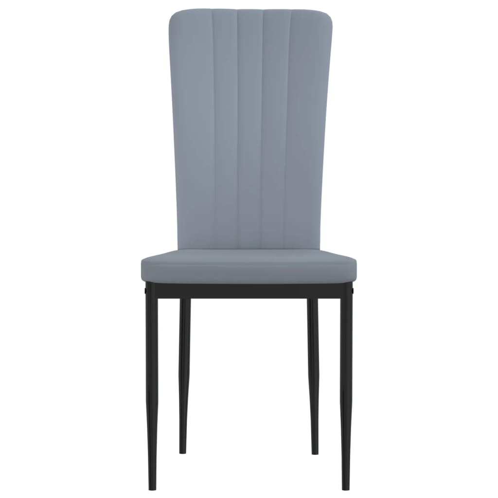 Chaises à manger lot de 2 Gris clair Velours - XIOS