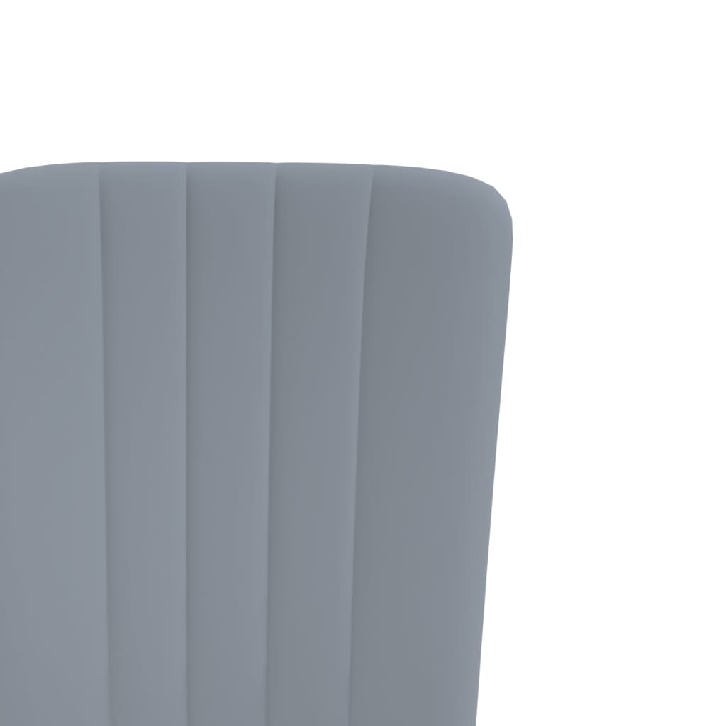 Chaises à manger lot de 4 Gris clair Velours - XIOS
