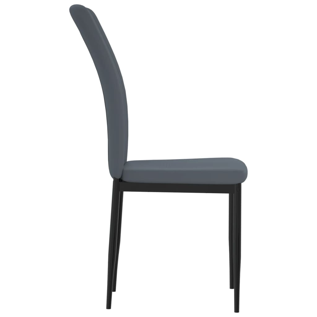 Chaises à manger lot de 4 Gris foncé Velours - XIOS