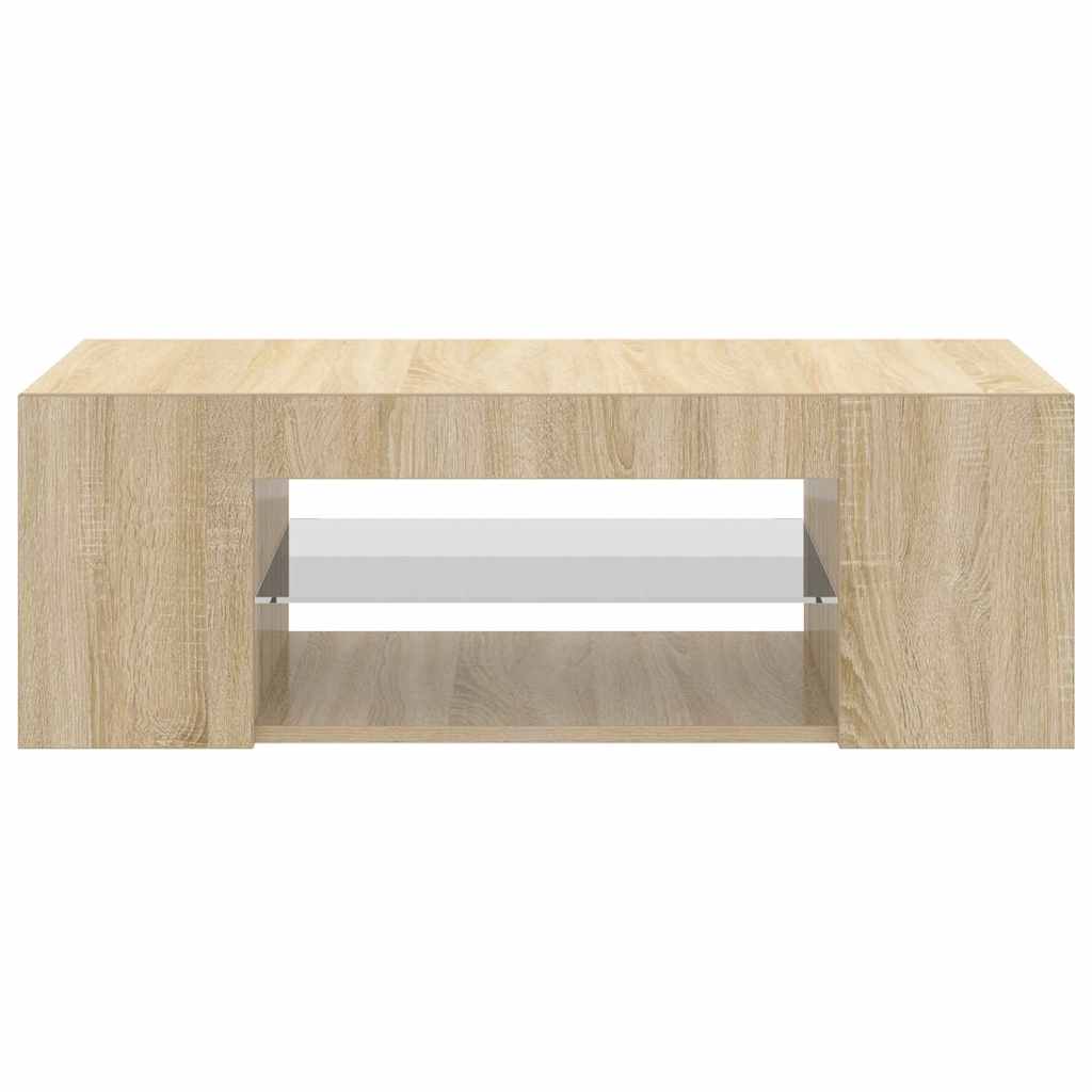 Meuble TV avec lumières LED chêne sonoma 90x39x30 cm - XIOS
