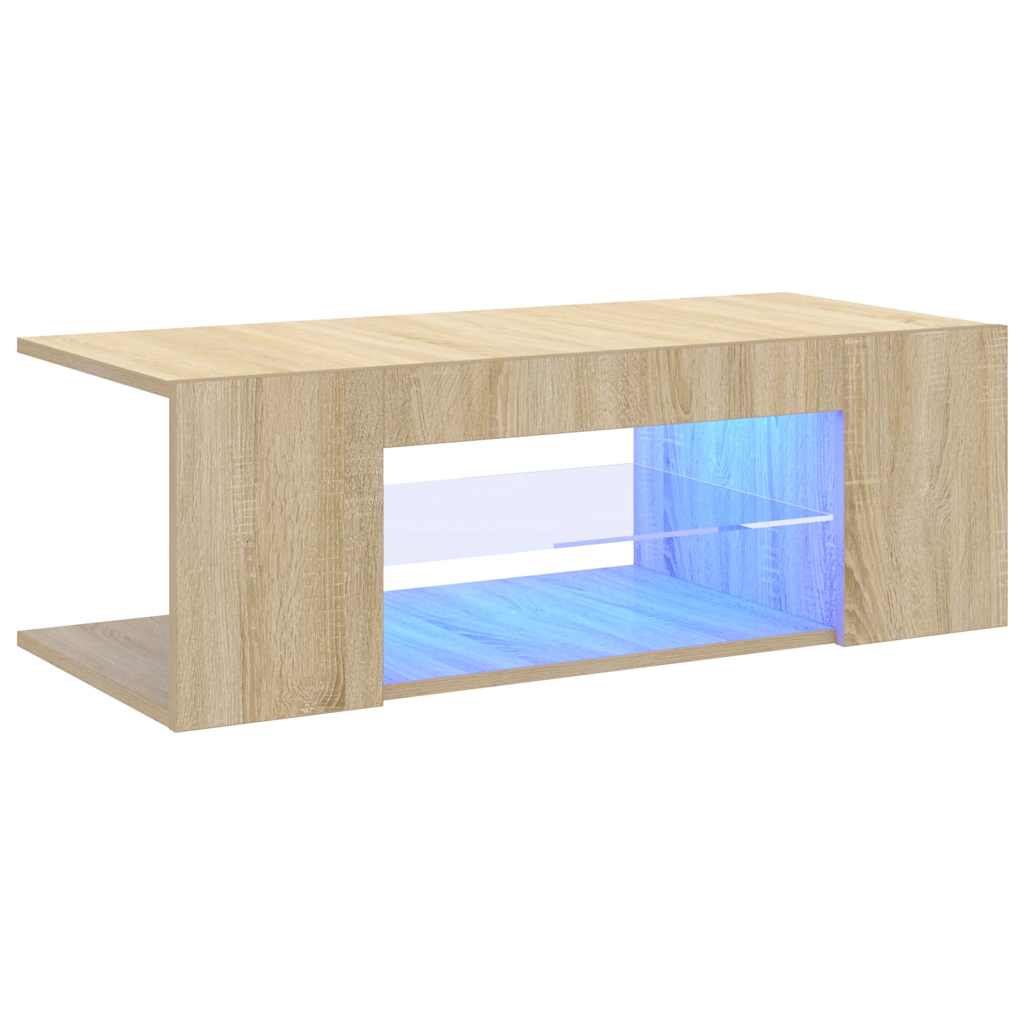 Meuble TV avec lumières LED chêne sonoma 90x39x30 cm - XIOS