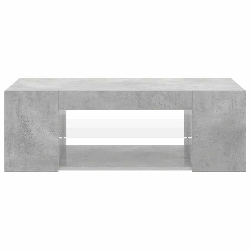Meuble TV avec lumières LED gris béton 90x39x30 cm - XIOS