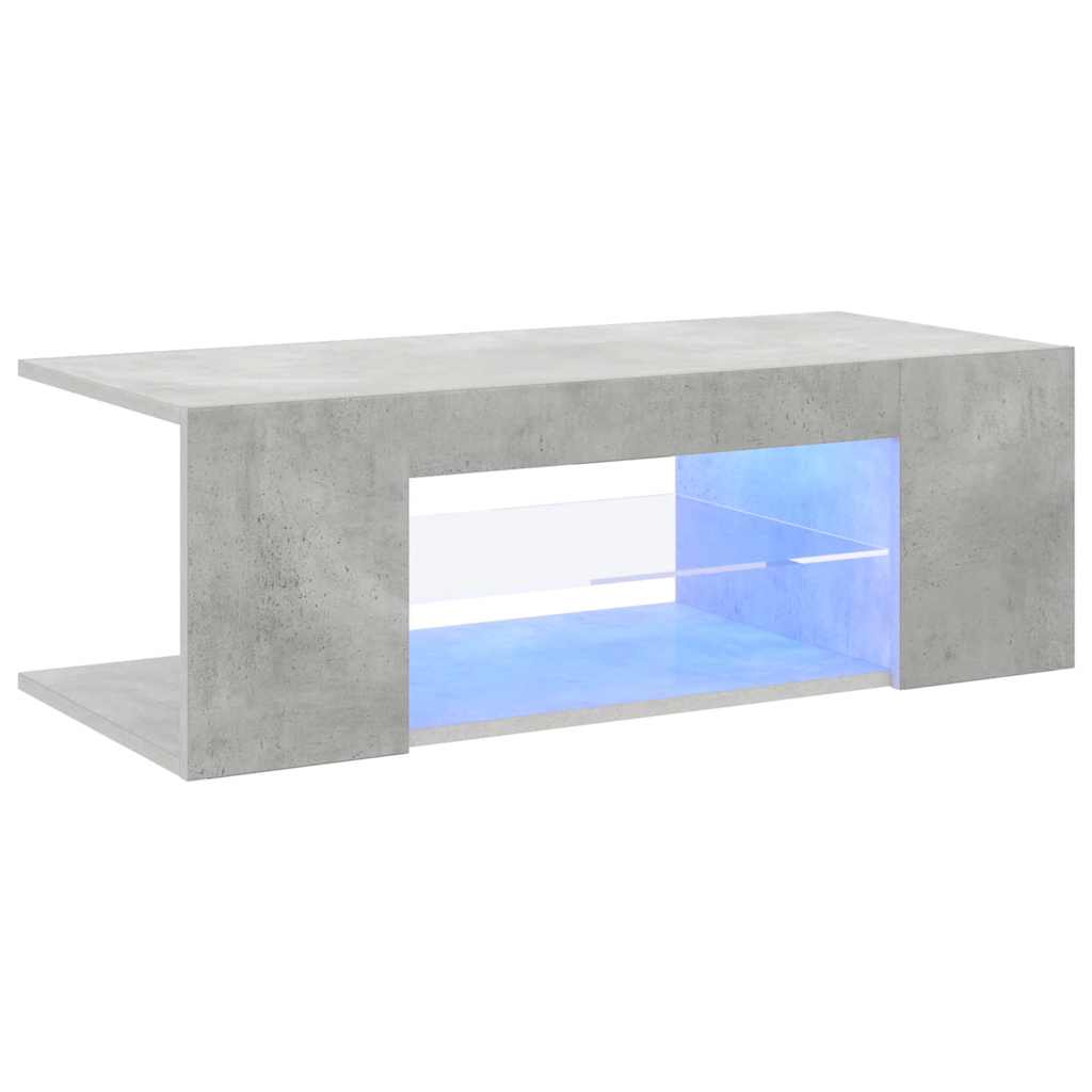 Meuble TV avec lumières LED gris béton 90x39x30 cm - XIOS