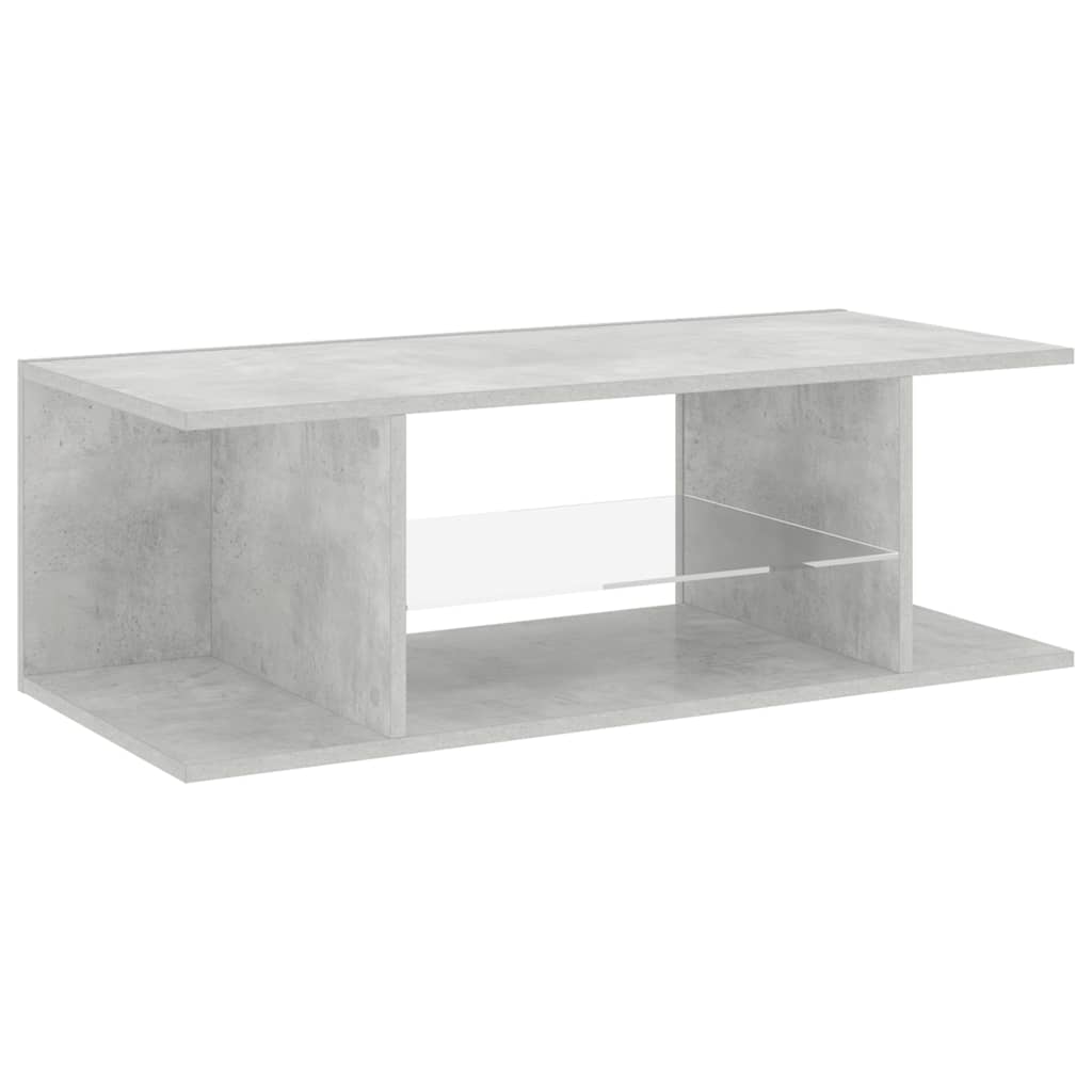 Meuble TV avec lumières LED gris béton 90x39x30 cm - XIOS