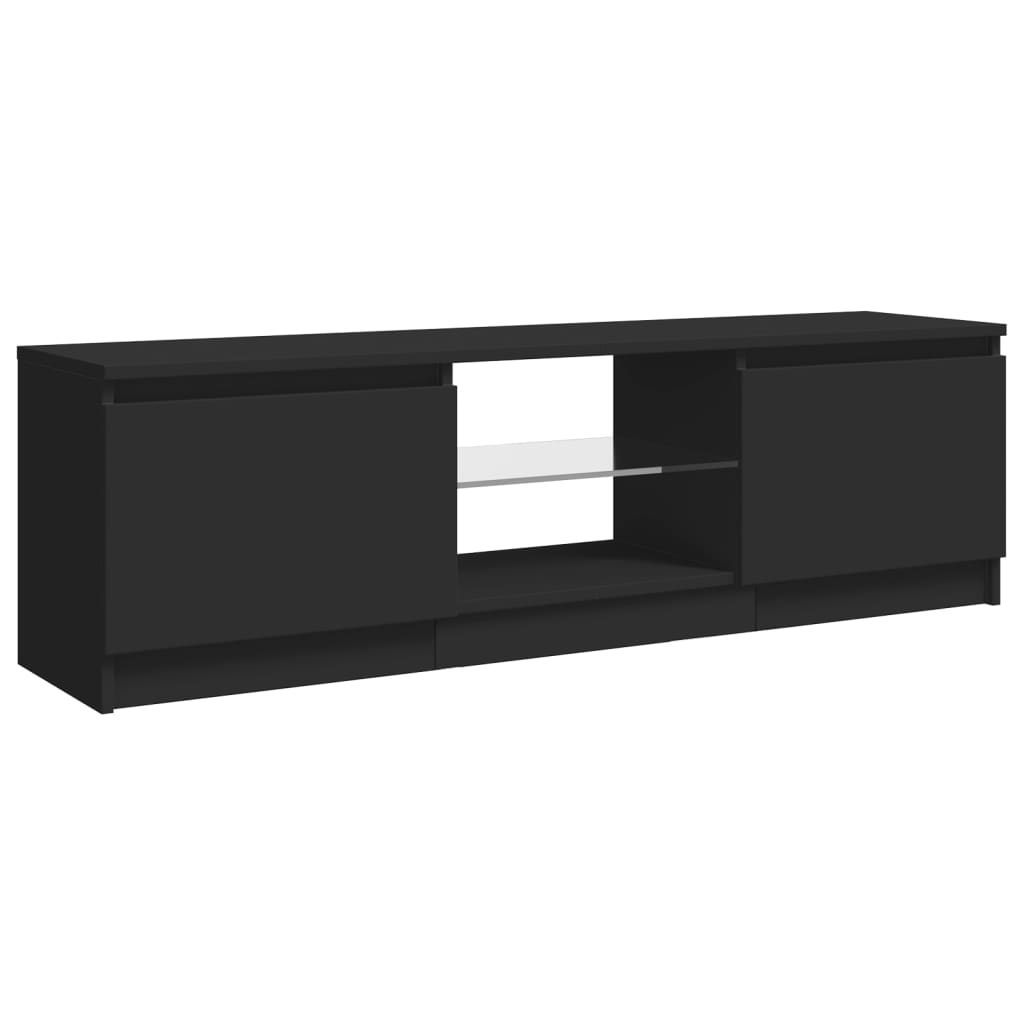 Meuble TV avec lumières LED Noir 120x30x35,5 cm Meubles TV vidaXL   