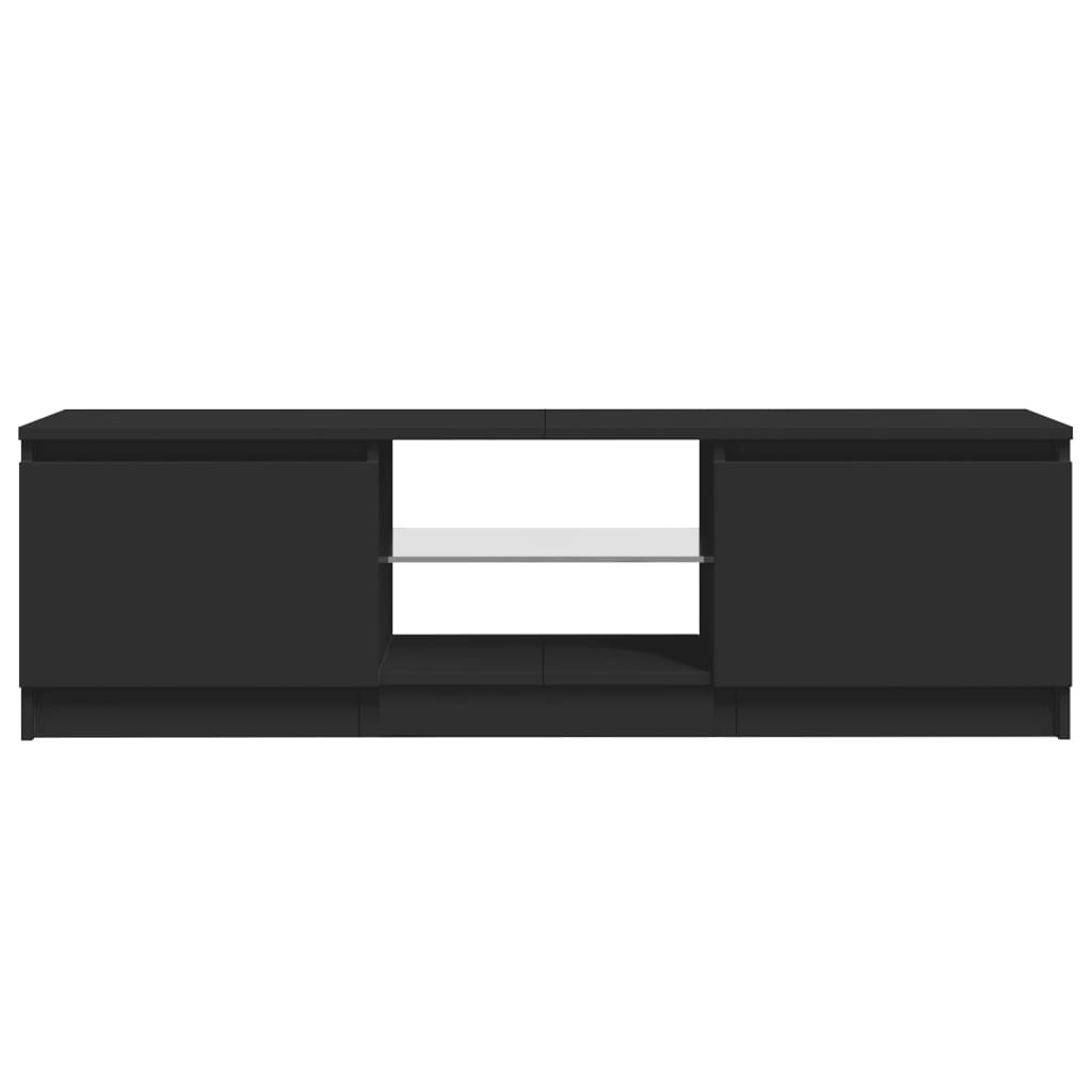 Meuble TV avec lumières LED Noir 120x30x35,5 cm Meubles TV vidaXL   