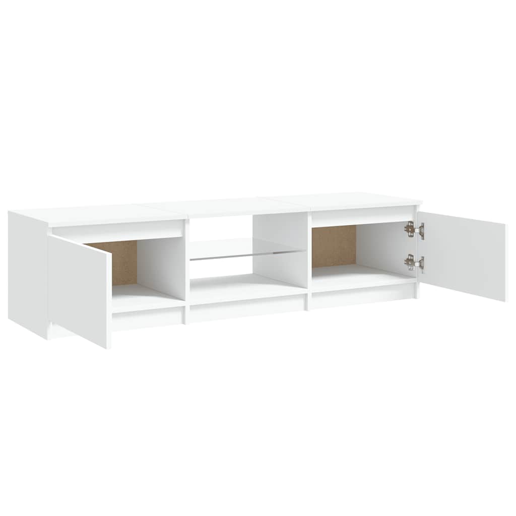 Meuble TV avec lumières LED blanc 140x40x36 cm - XIOS