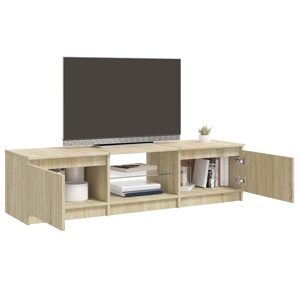 Meuble TV avec lumières LED chêne sonoma 140x40x36 cm - XIOS