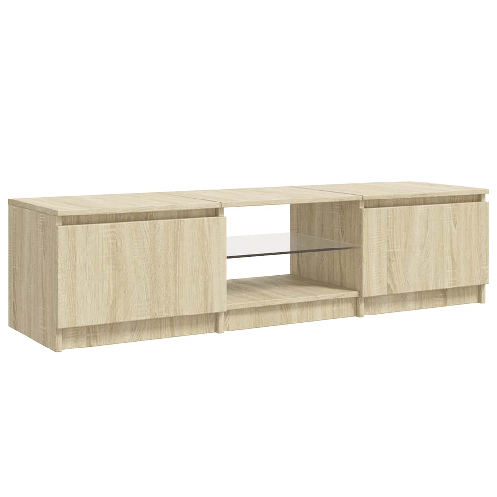 Meuble TV avec lumières LED chêne sonoma 140x40x36 cm - XIOS