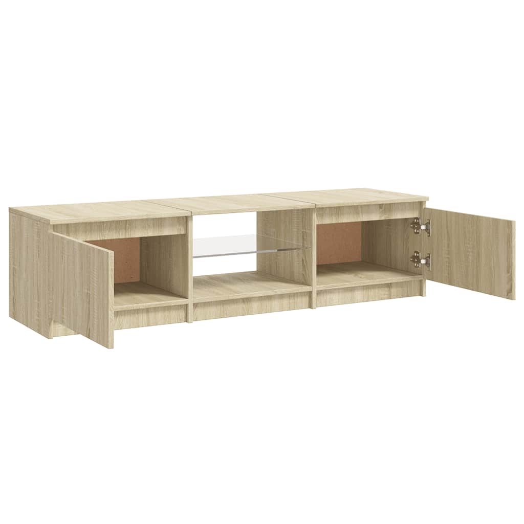 Meuble TV avec lumières LED chêne sonoma 140x40x36 cm - XIOS