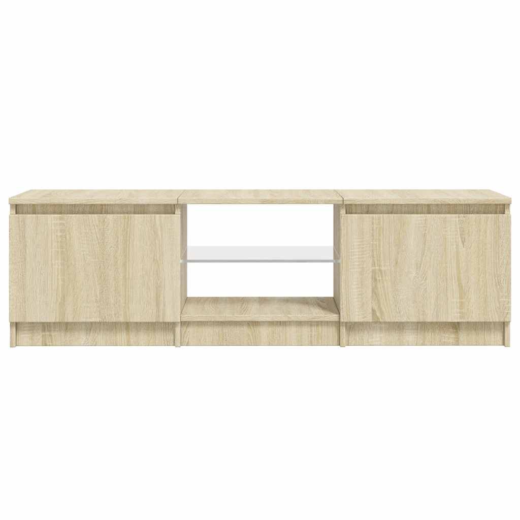 Meuble TV avec lumières LED chêne sonoma 140x40x36 cm - XIOS