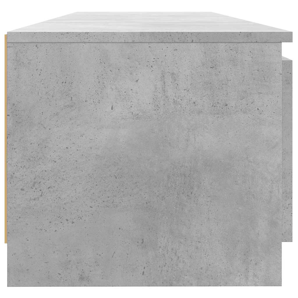 Meuble TV avec lumières LED gris béton 140x40x36 cm - XIOS