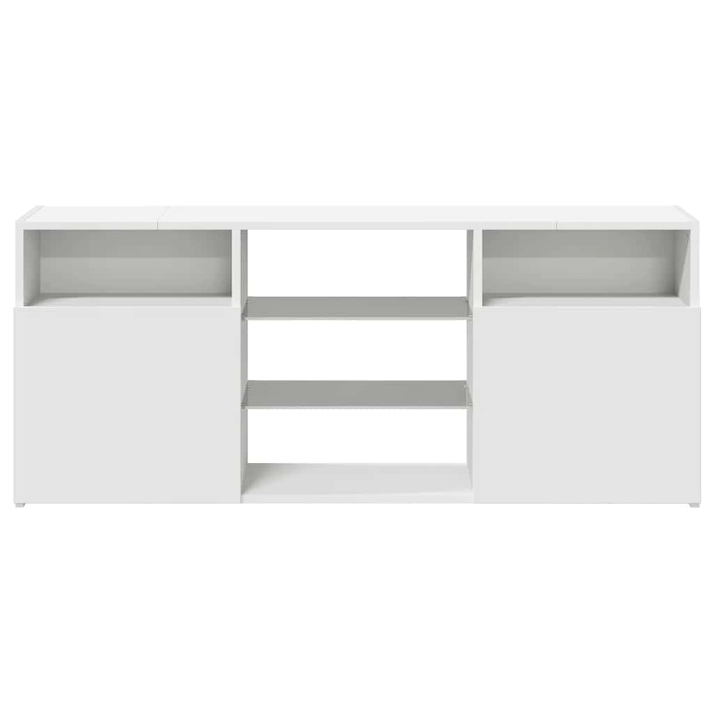 Meuble TV avec lumières LED blanc 120x30x50 cm - XIOS
