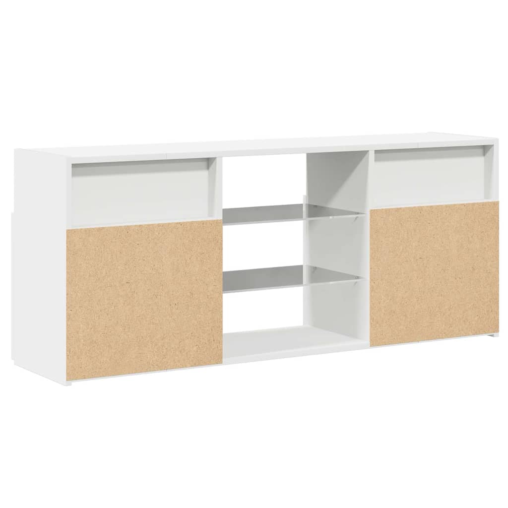 Meuble TV avec lumières LED blanc 120x30x50 cm - XIOS